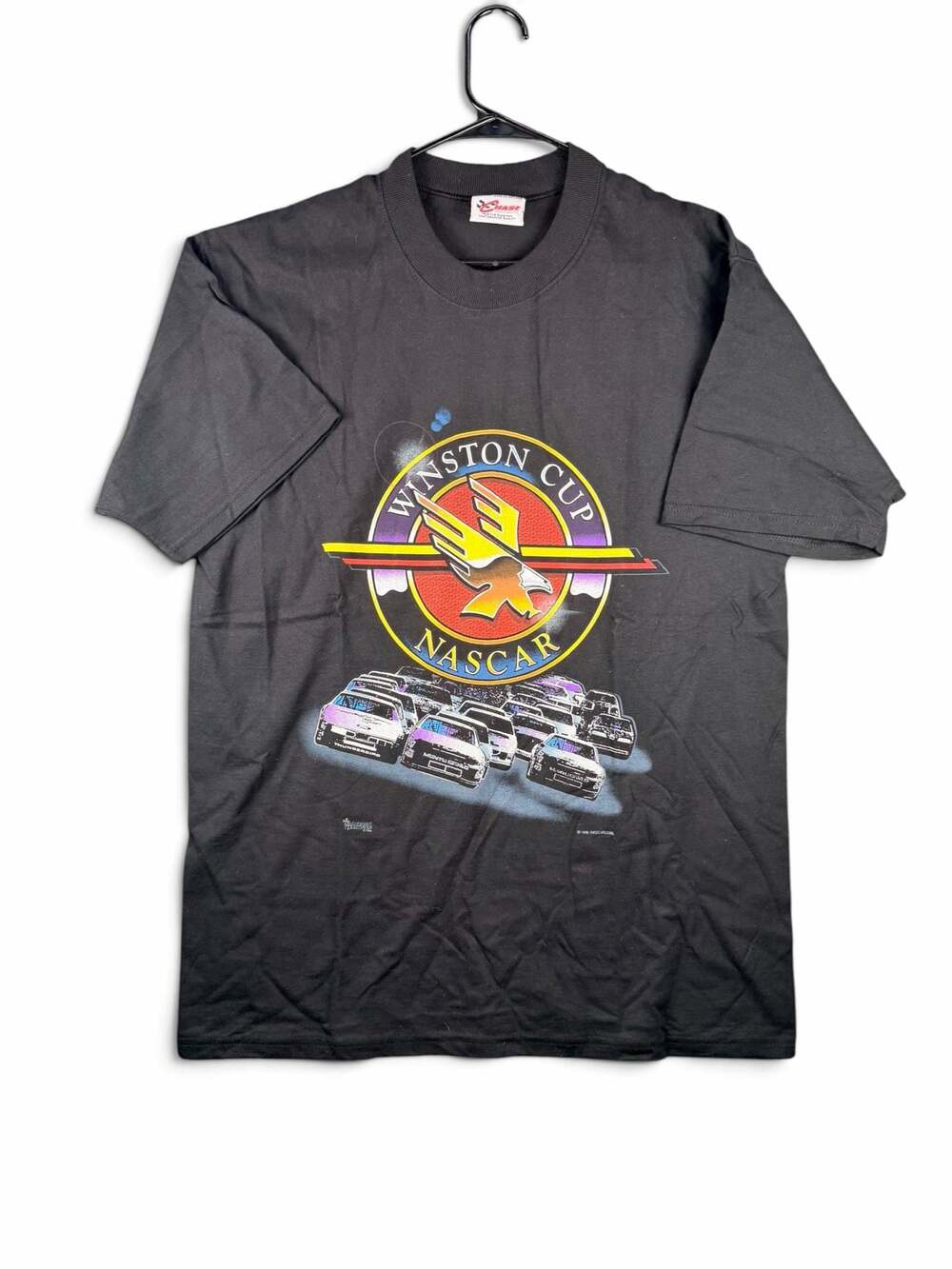 Vintage 1996 NASCAR Winston Cup The Tour Black Graphic T-Shirt Large